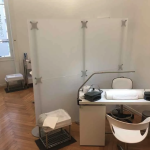 Kosmetik Studio Stellwand, Sichtschutz Raumteiler, Acrylglas