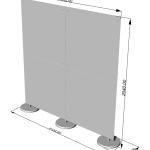 Preise, Büro Trennwand freistehend B= 2 m, H= 2m, 2x2 m, 