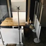 Mobiler Raumteiler Restaurant, Gastronomie, Hotellerie, Acrylglas, Milchglas