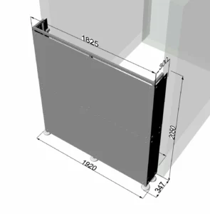 Trennwand Selbstbedienungsterminal, Fotoautomat, Passbilderstellung, freistehend Büro Trennwand