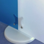 Mobile Trennwand, Raumteiler Sichtschutz, Acrylglas blickdicht, Büro, Hotel, Praxis, Klinik
