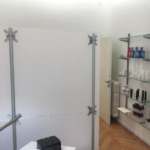 Praxiseinrichtung, Sichtschutzständer in Praxis, Studio, Klinik, freistehend und blickdicht