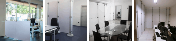 Stellwände Büro, freistehender Schreibtisch Sichtschutz, Bürotrennwände
