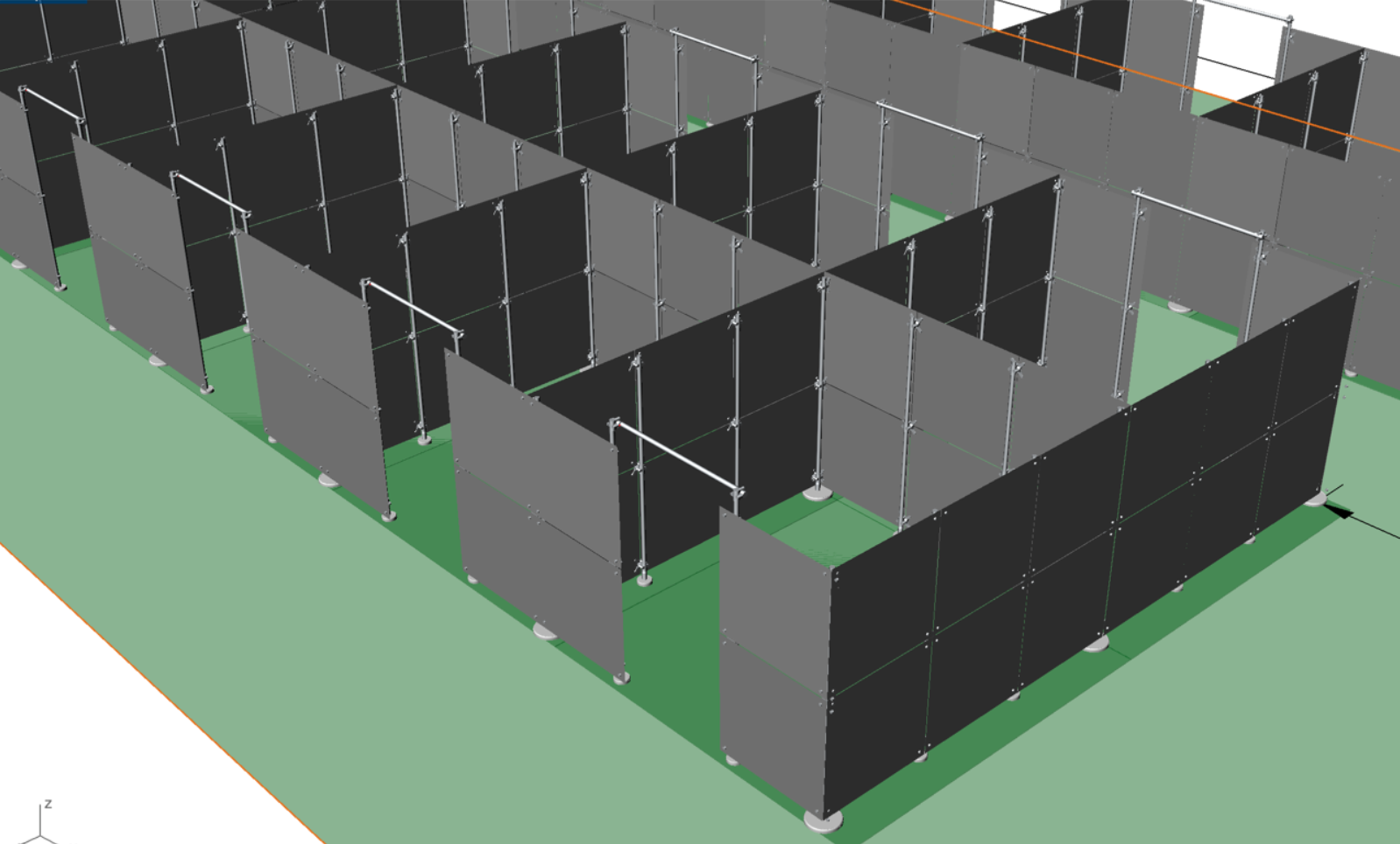 Hallentrennwände, blickdichte Kabinen, Lagertrennwände, Industrietrennwände