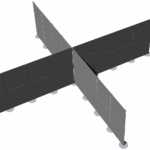 Hallentrennwand, Industrietrennwand, Lagertrennwand, freistehend + mobil