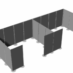 Lagertrennwand, Hallentrennwand, Industrietrennwand, freistehend, Lagerabtrennung Kabine