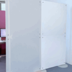 Trennwand Krankenhaus, freistehender Raumteiler Klinik, individuell, freistehend