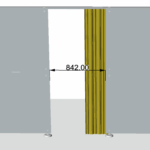 Raumteiler Trennwand Kabine mageschneidert mit Vorhang für Krankenhaus, Klinik, Praxis, Physiotherapie