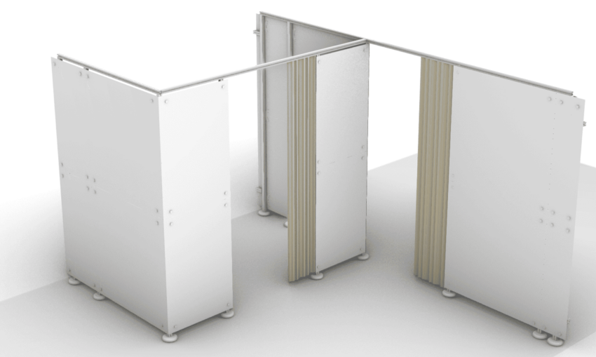 Trennwand Kabine Praxis, Behandlungsraum, Flexible Trennwandlösung