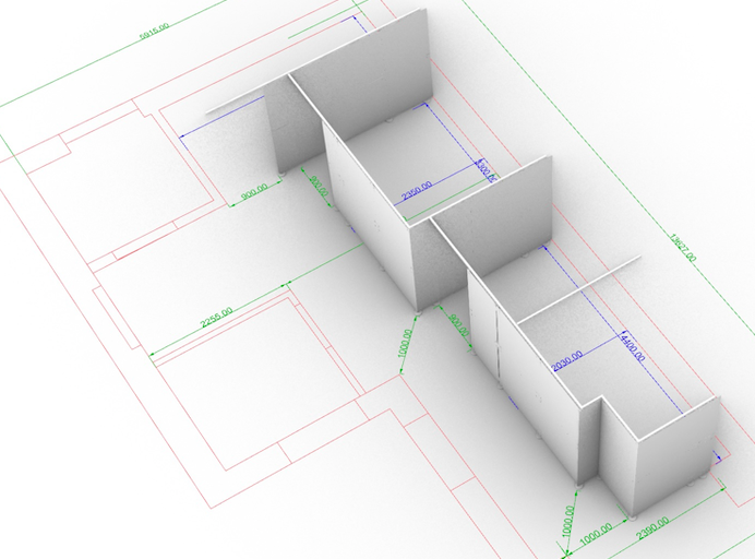 Flexible maßgefertigte Kosmetikkabinen mit Vorhang, Trennwand Kabinen blickdicht