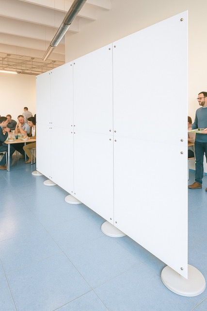 Mobile freistehende Trennwand blickdicht, 4 x 2 m, brandschutz zertifiziert, für Büro, Studio, Raumteiler