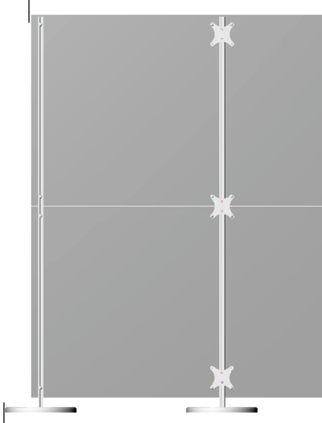 Acrylglas Trennwand freistehend ideal für den Einsatz in Gastronomie, Hotellerie oder Praxen, lichtdurchlässig, Milchglas Optik, 2x2 m